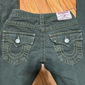True Religion Army Green Cargos Size 23